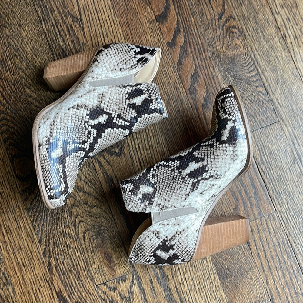 Snakeskin Booties